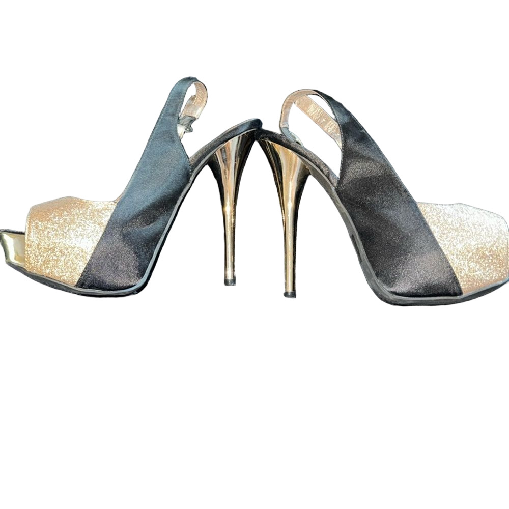 charlotte russe gold heeled stilettos